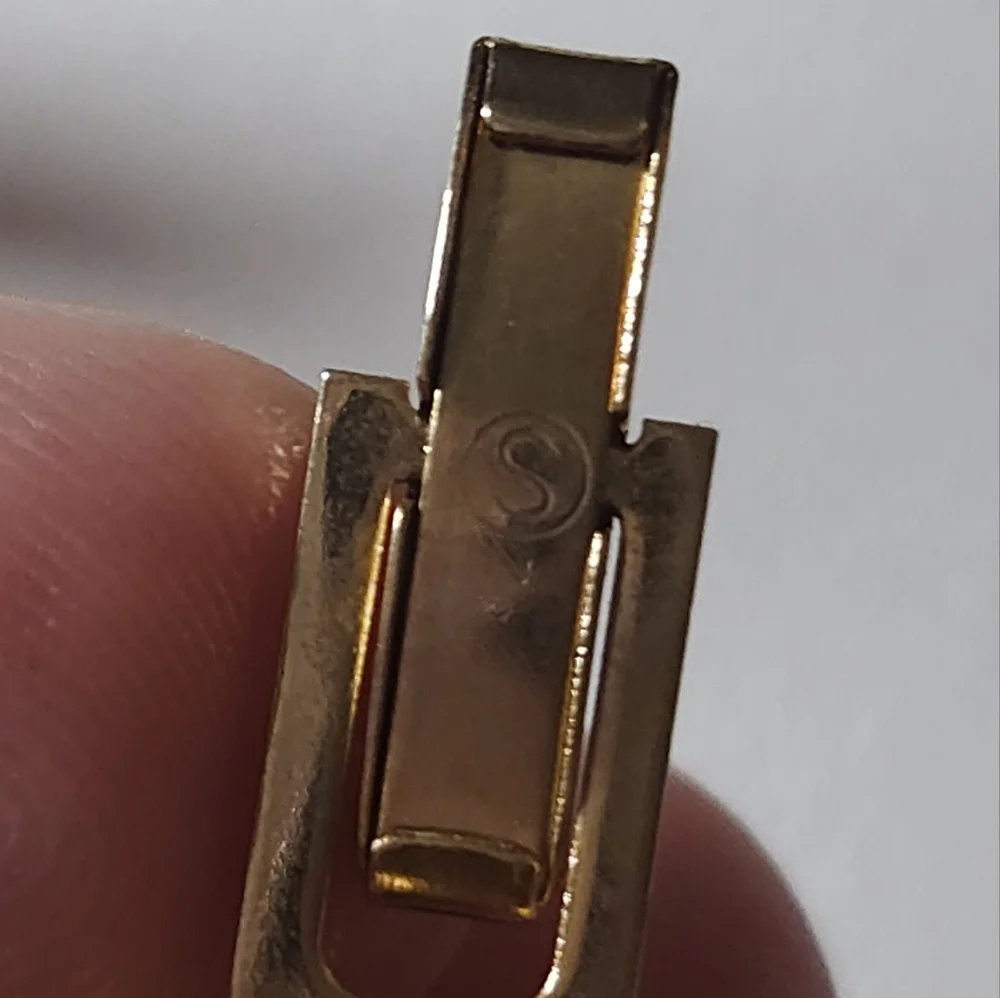 Vintage Di Gino Gold Plated Black Oynx Mesh Wrap Around Cuff Links High End 1950